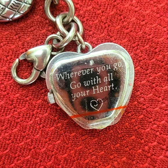 Brighton Silver Heart Charm Watch NWOT - Picture 4 of 5
